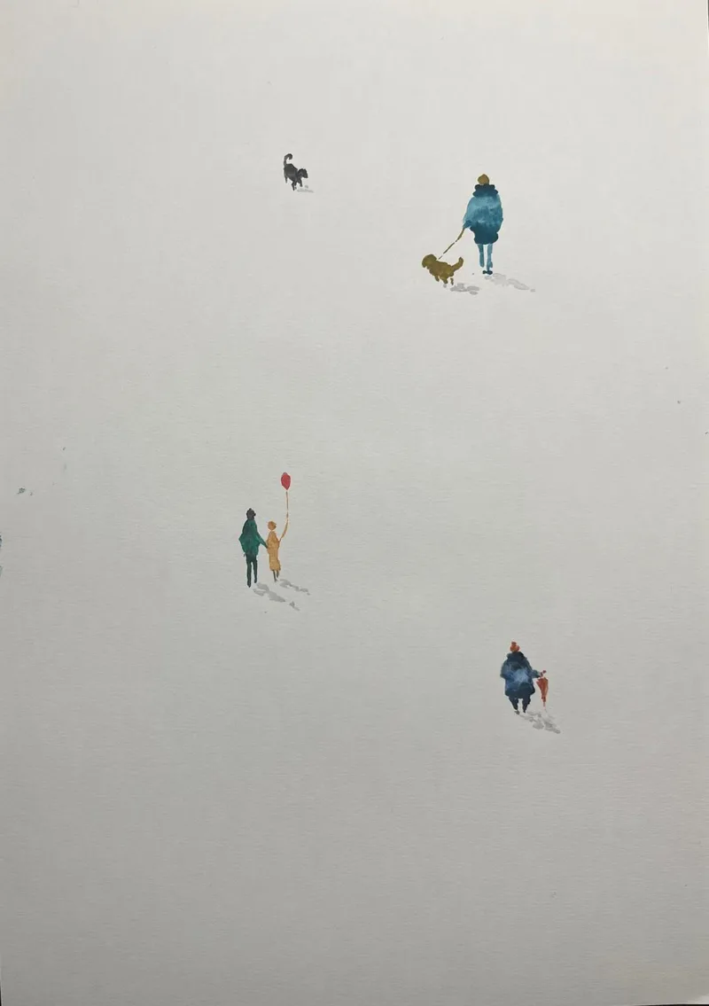 Lín Lánxīn, Draußen2, Chinesische Tusche auf Papier