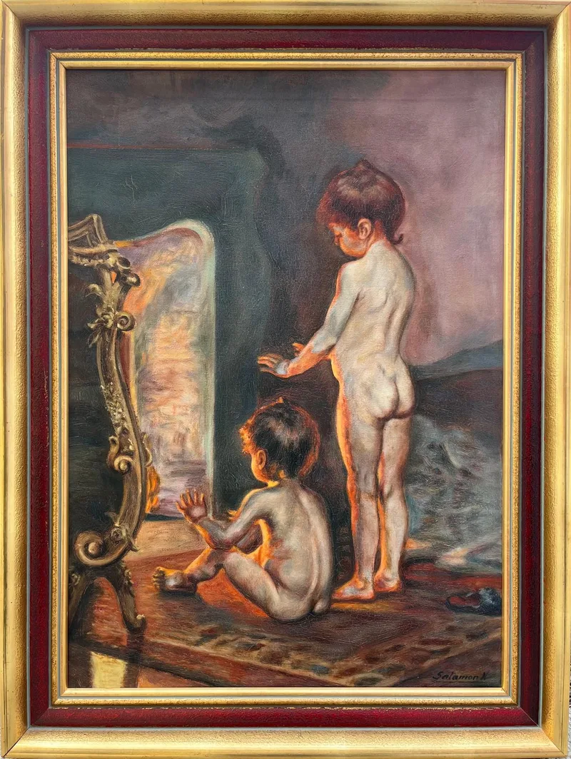 Unbekannt, After the Bath nach Paul Peel, Oil on canvas