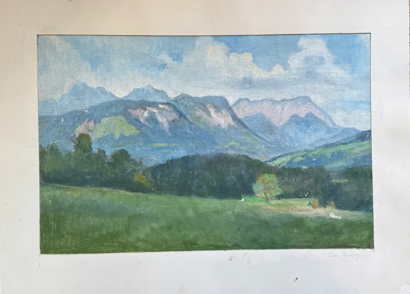 Josef Kafka, Lofer Steinberge, Oil on canvas