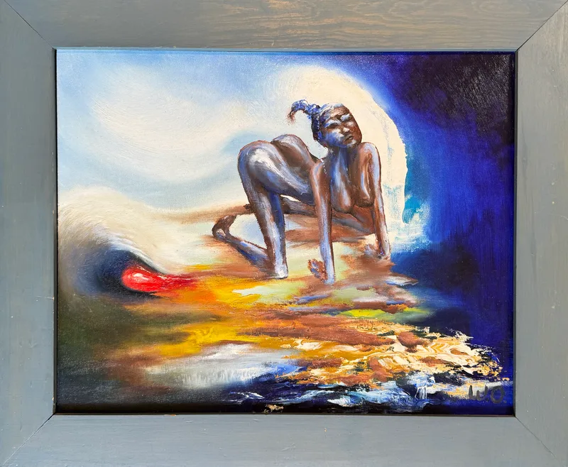 Nach Chirico, Nach Chirico, Acrylic on card