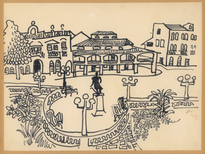 Franz Hrastnik, Mexico, Drawing