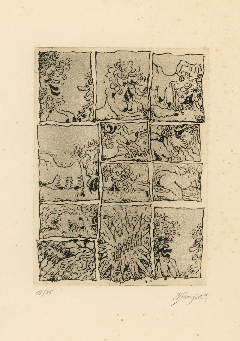 Walter Schmögner, Erotica, Radierung