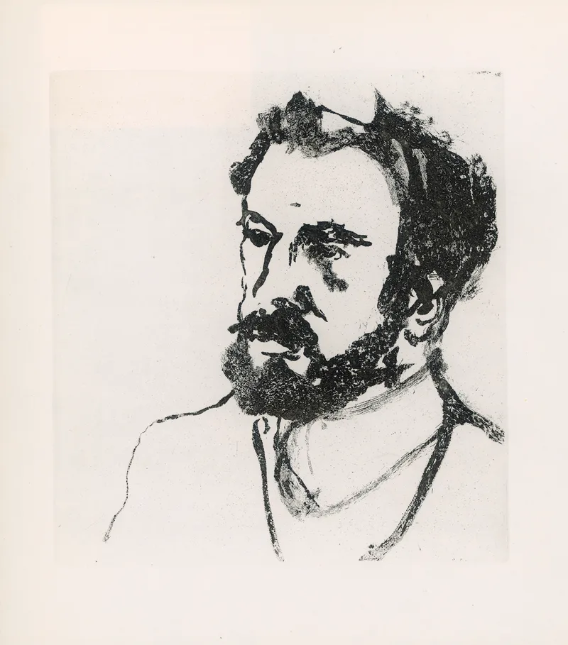 Georg Eisler, Kopf G. K. Gustav Klimt, Aquatint etching