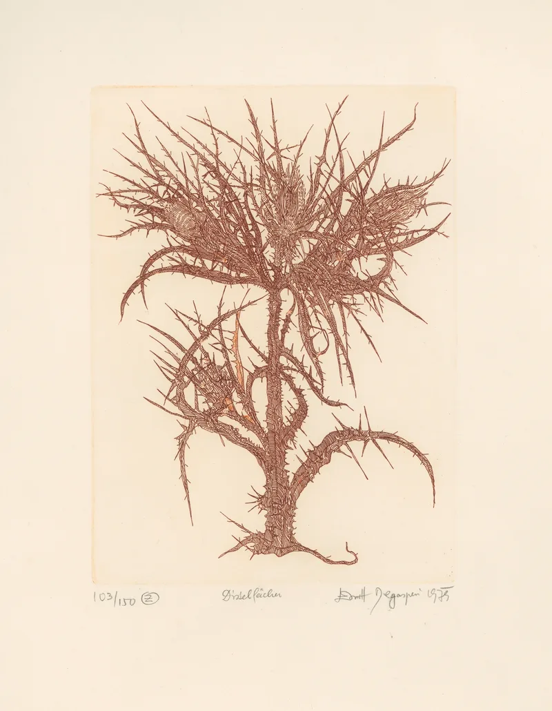 Ernst Degasperi, Distelfächer, Tiefdruck