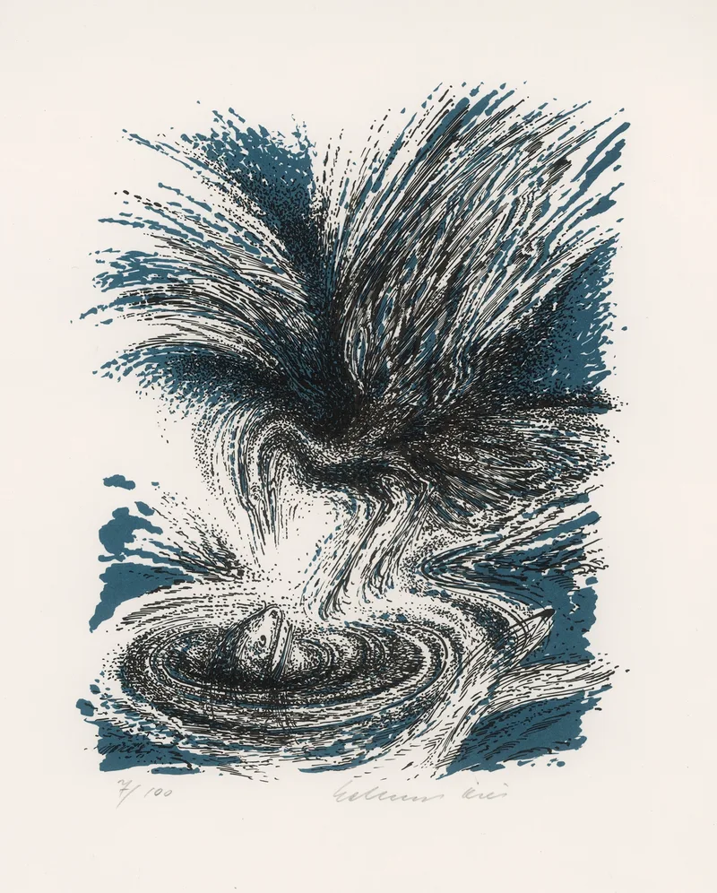 Helmut Kies, o.T., Farblithographie