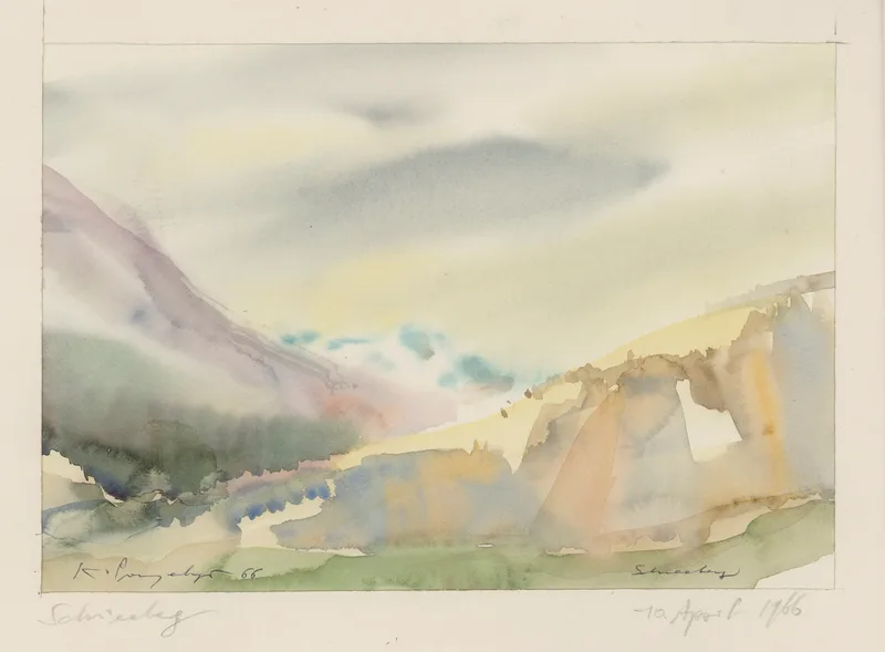 Kurt Panzenberger, Schneeberg, Aquarell
