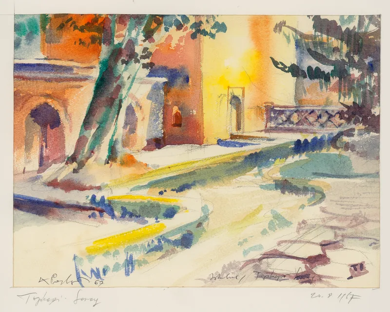 Kurt Panzenberger, Istanbul/Topkapi-Saray, Aquarell